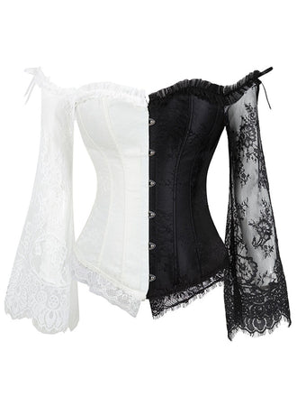 Halloween Steampunk Lace Patchwork Corset: timeless style reimagined