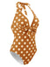 Halter Polka Dot One-Piece Swimsuit: timeless style reimagined