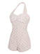 Light Pink 1950s Halter Romper & Polka Dots Skirt — vintage elegance for the modern woman