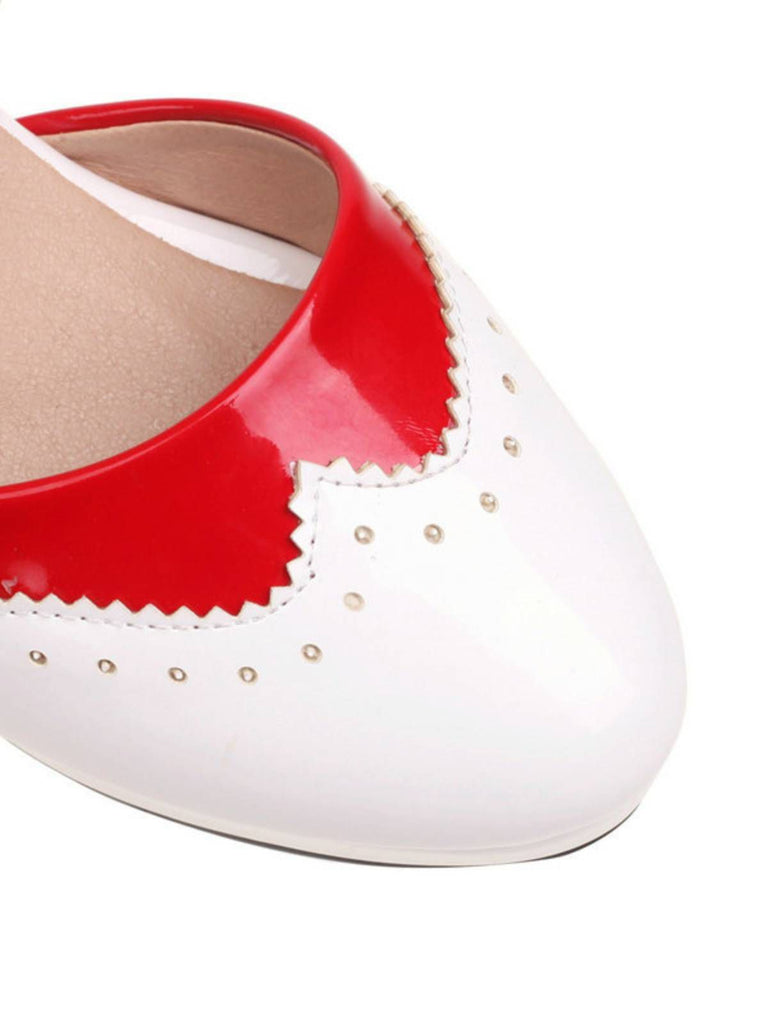 Mary Jane Patchwork High Heels Shoes — vintage elegance for the modern woman