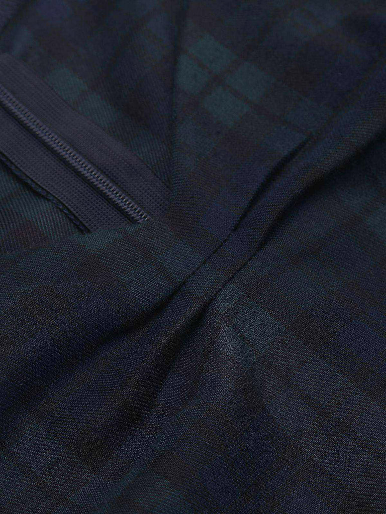 Navy 1960s Plaids Bodycon Dress, classic 1960s style elegant retro fashion - Image 4