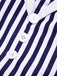 Navy Blue 1930s Stripe Patchwork Swimsuit: timeless style reimagined