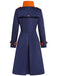 Navy Blue 1940s Patchwork Button Coat, vintage coat, retro outerwear - perfect for women who love vintage and retro fashion