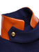 Navy Blue 1950s Patchwork Button Coat: timeless style reimagined