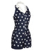 Navy Blue 1950s Stars Lapel Vintage Romper, vintage romper, retro jumpsuit - perfect for women who love vintage and retro fashion