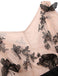Nude 1950s Lace Butterfly Swing Vintage Dress, classic vintage style elegant retro fashion - Image 5