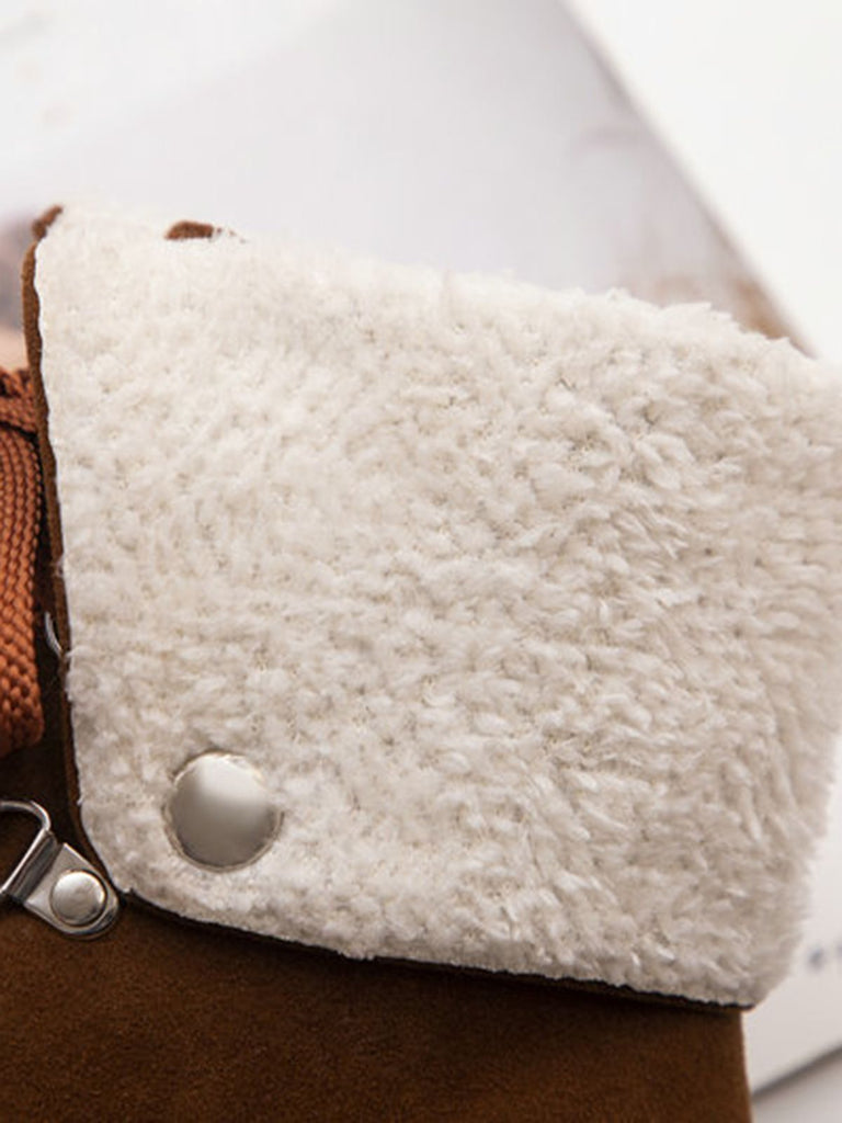 Retro Solid Lace-up Martin Boots