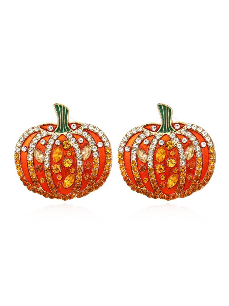 Orange 1950s Halloween Pumpkin Earring: timeless style reimagined