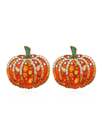 Orange 1950s Halloween Pumpkin Earring: timeless style reimagined