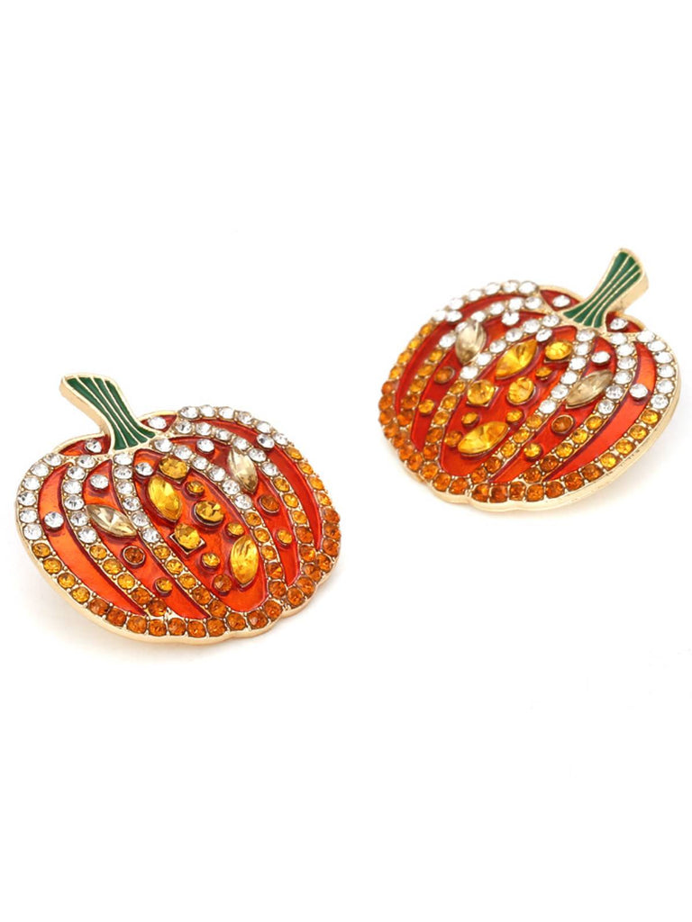 Orange 1950s Halloween Pumpkin Earring, vintage fashion, retro style - perfect for women who love vintage and retro fashion