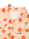 Orange 1960s Floral Short Sleeves Shirt, vintage fashion, retro style - perfect for women who love vintage and retro fashion