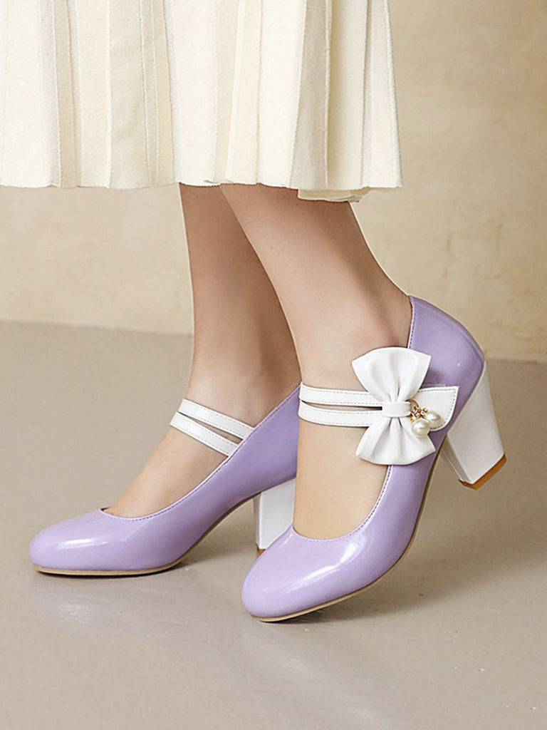 Straps Bowknot High Heels Shoes