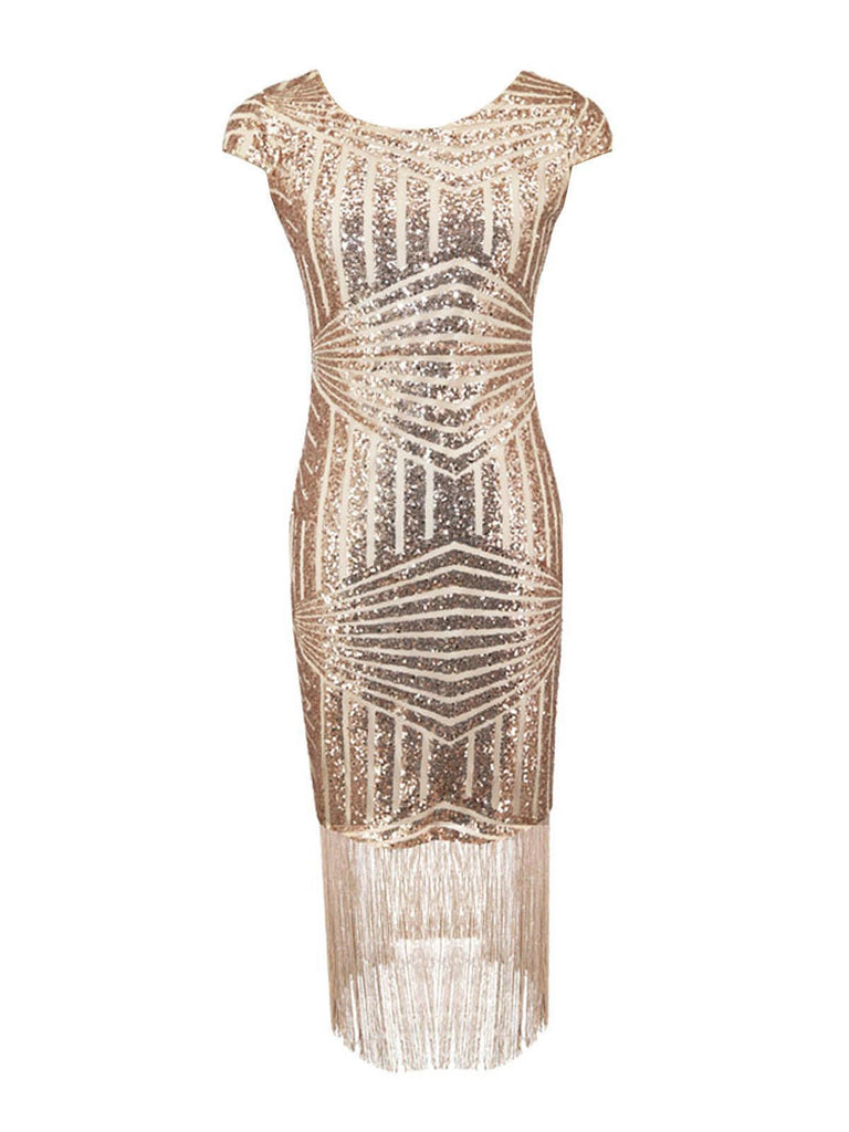 Pink 1920s Sequin Fringed Dress: timeless style reimagined