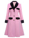 Pink 1930s Velvet Patchwork Button Coat - vintage fashion, retro style
