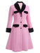 Pink 1930s Velvet Patchwork Button Coat - vintage fashion, retro style