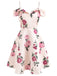 Pink 1950s Floral Spaghetti Strap Dress: timeless style reimagined