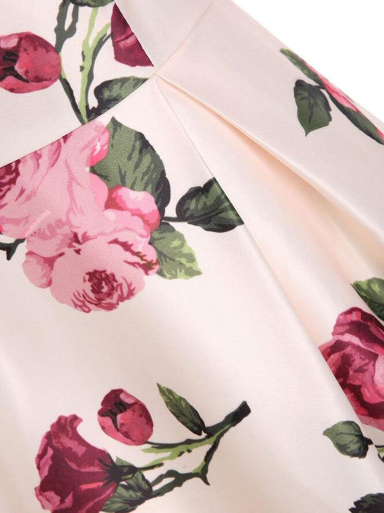 Pink 1950s Rose Floral Swing Dress — vintage elegance for the modern woman