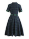 Plaids 1950s Buttoned Belted Swing Dress — vintage elegance for the modern woman