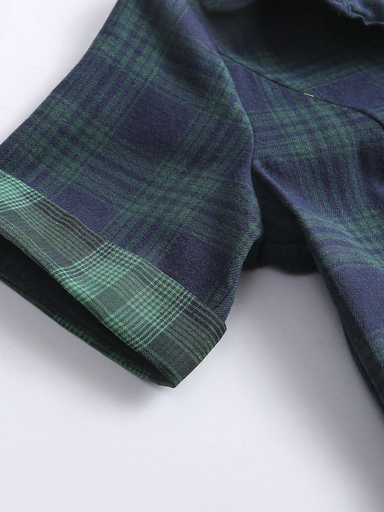 Plaids 1950s Buttoned Belted Swing Dress — vintage elegance for the modern woman