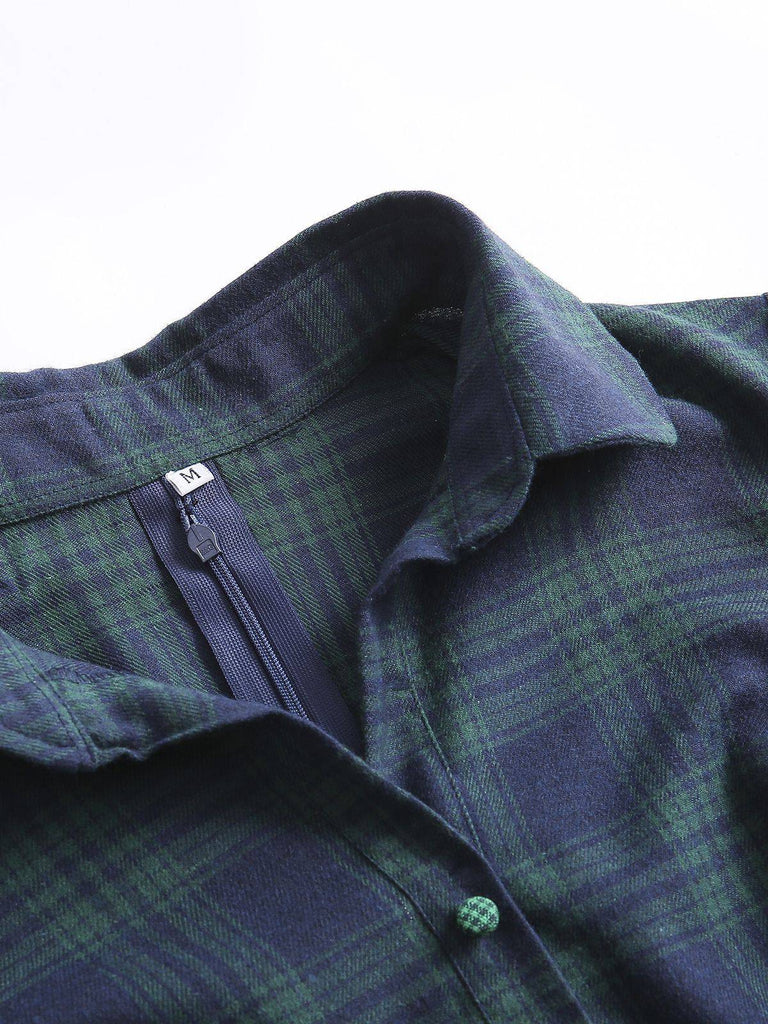 Plaids 1950s Buttoned Belted Swing Dress: timeless style reimagined