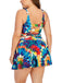 Plus Size 1940s Floral Skirted Bikini Set - vintage skirt, retro style