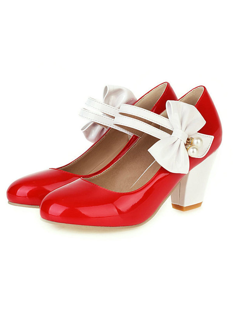 Straps Bowknot High Heels Shoes