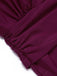 Raspberry Purple 1960s V-Neck One-piece Swimsuit: timeless style reimagined