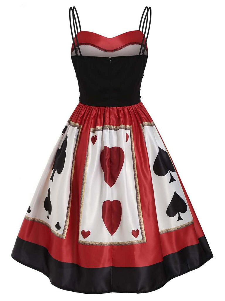 Red 1950s Strap Poker Costume Dress: timeless style reimagined