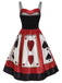Red 1950s Strap Poker Costume Dress: timeless style reimagined