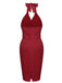 1960s Solid Halter Bodycon Dress | 1960s | vintage dress, retro fashion
