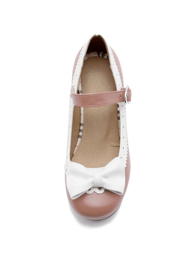 Retro Bow Non-slip High Heel Shoes, classic vintage style elegant retro fashion - Image 14