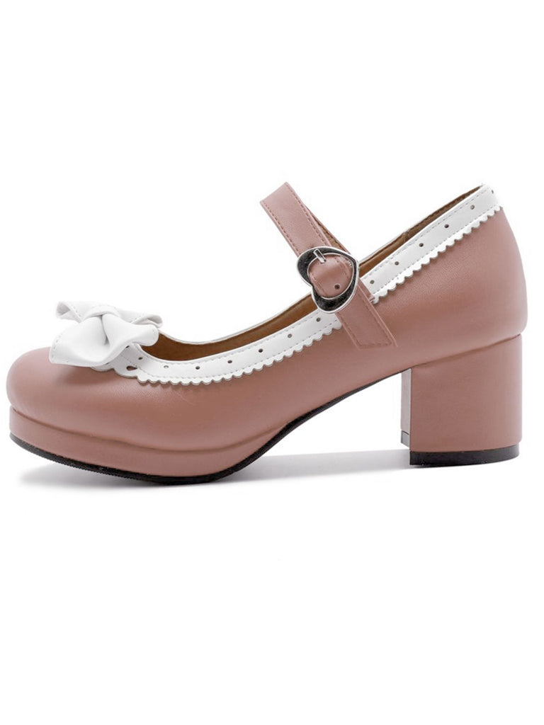 Retro Bow Non-slip High Heel Shoes, classic vintage style elegant retro fashion - Image 17
