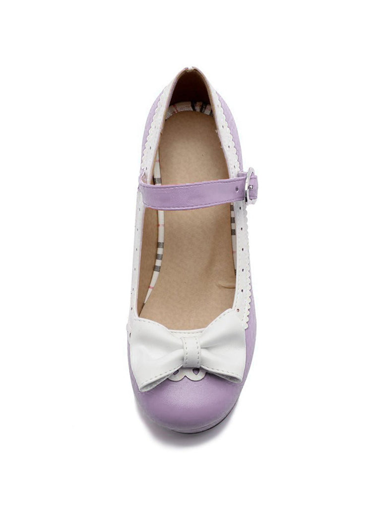 Retro Bow Non-slip High Heel Shoes, classic vintage style elegant retro fashion - Image 19