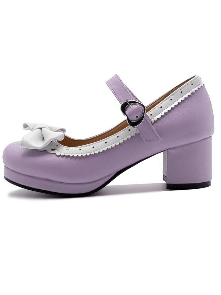 Retro Bow Non-slip High Heel Shoes, classic vintage style elegant retro fashion - Image 22