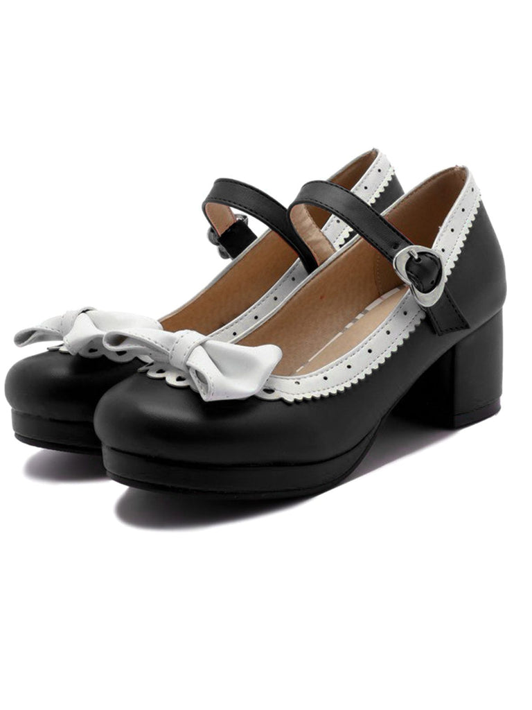 Retro Bow Non-slip High Heel Shoes, classic vintage style elegant retro fashion - Image 7