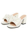 Retro Bowknot Chunky Heels Sandals: timeless style reimagined