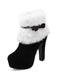 Retro Christmas Short Plush High Heel Shoes — vintage elegance for the modern woman