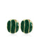 Retro Dark Green Island Oasis Earrings Stud: timeless style reimagined