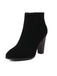 Retro Fleece Solid Color High Heel Boots: timeless style reimagined