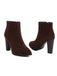 Retro Fleece Solid Color High Heel Boots — vintage elegance for the modern woman
