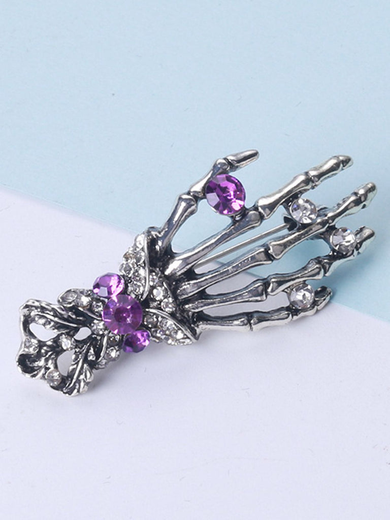 Retro Halloween Skeleton Hand Brooch: timeless style reimagined