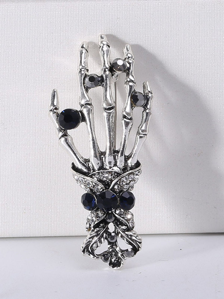 Retro Halloween Skeleton Hand Brooch: timeless style reimagined