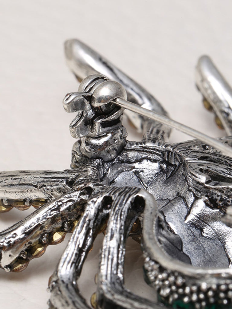Retro Halloween Spider Rhinestone Brooch — vintage elegance for the modern woman