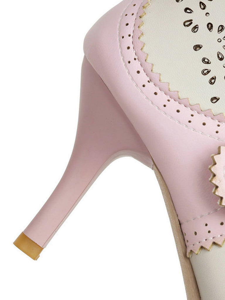 Retro Hollow Out Ankle Strap High Heels Shoes: timeless style reimagined