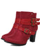 Retro Leather Belt Suede High Heel Shoes — vintage elegance for the modern woman