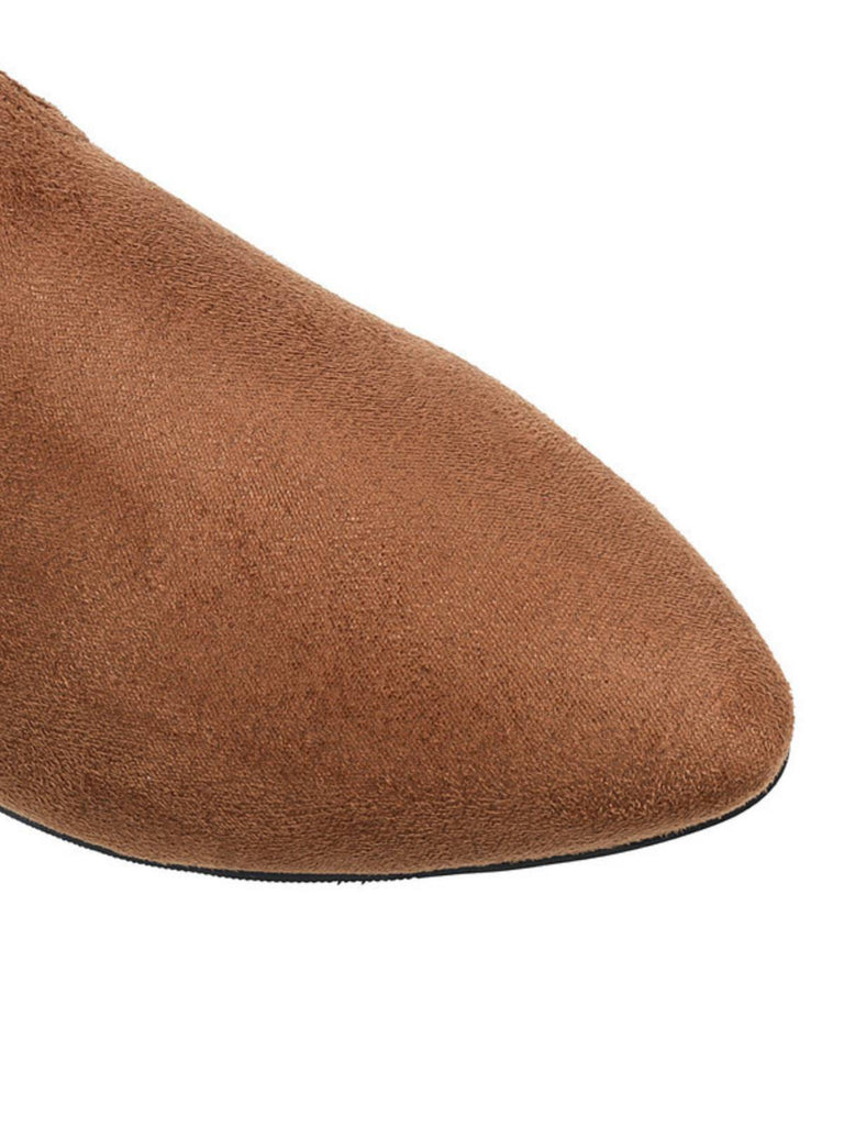 Retro Long Plush Solid Warm Boots: timeless style reimagined