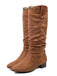 Retro Long Plush Solid Warm Boots: timeless style reimagined