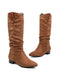 Retro Long Plush Solid Warm Boots: timeless style reimagined
