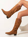 Retro Long Plush Solid Warm Boots: timeless style reimagined