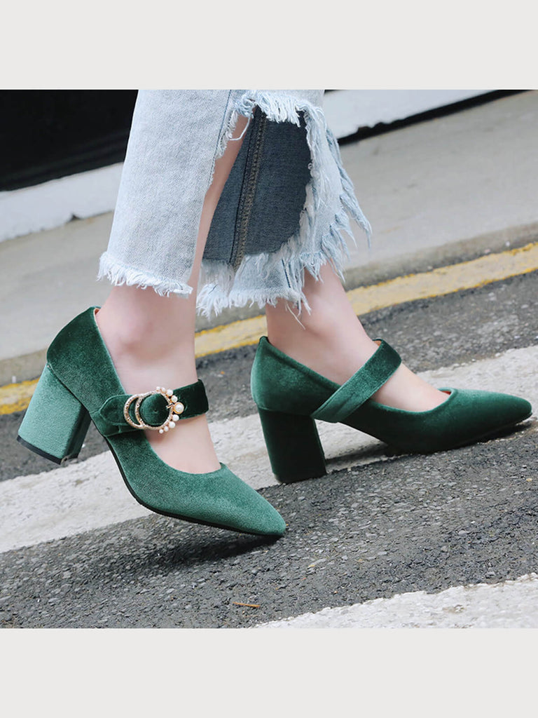 Retro Mary Jane Chunky High Heel Shoes: timeless style reimagined